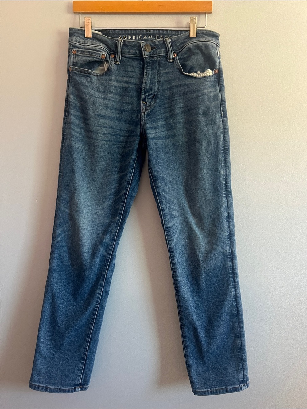 American Eagle Outfitters Men’s Dark Blue Slim Straight Jeans